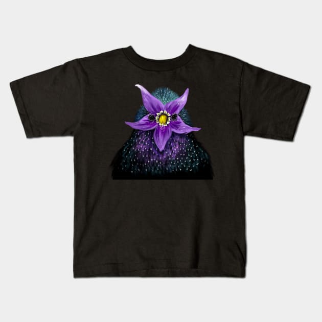 Starling + Deadly Nightshade Kids T-Shirt by mkeeley